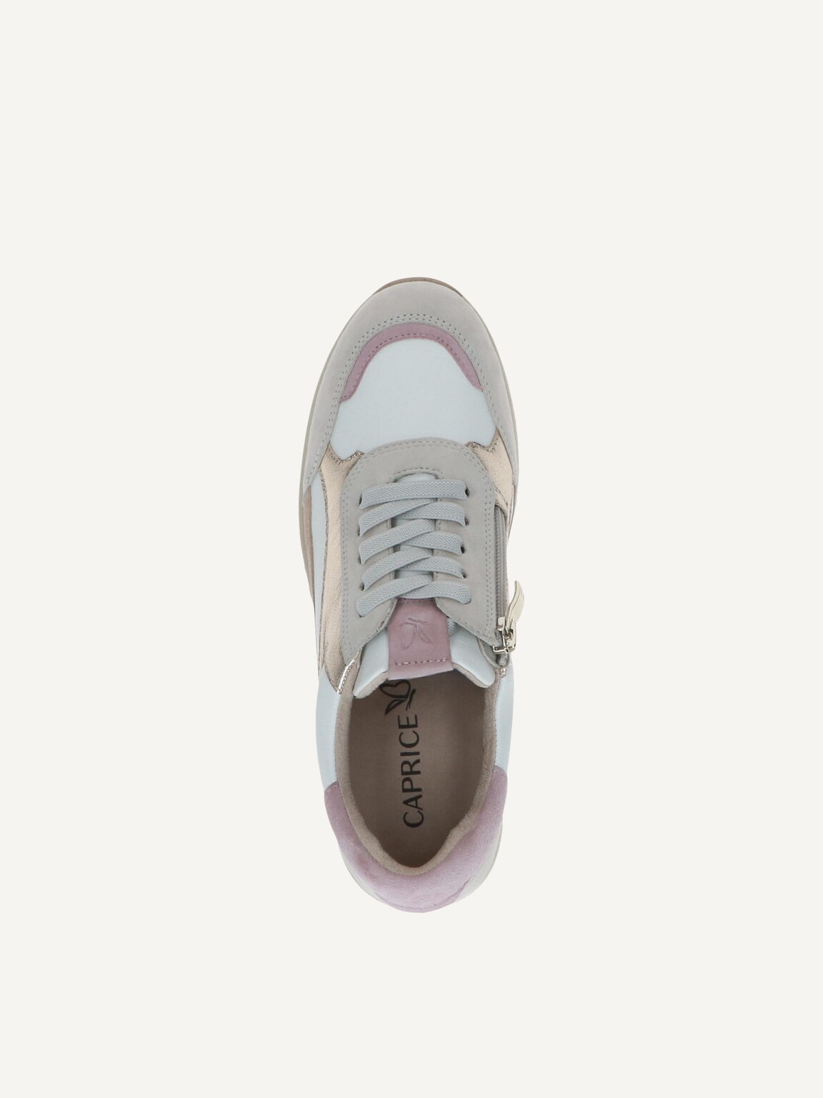 Caprice, Leather Sneaker - white WHITE/LT GOLD, image 6 of 6
