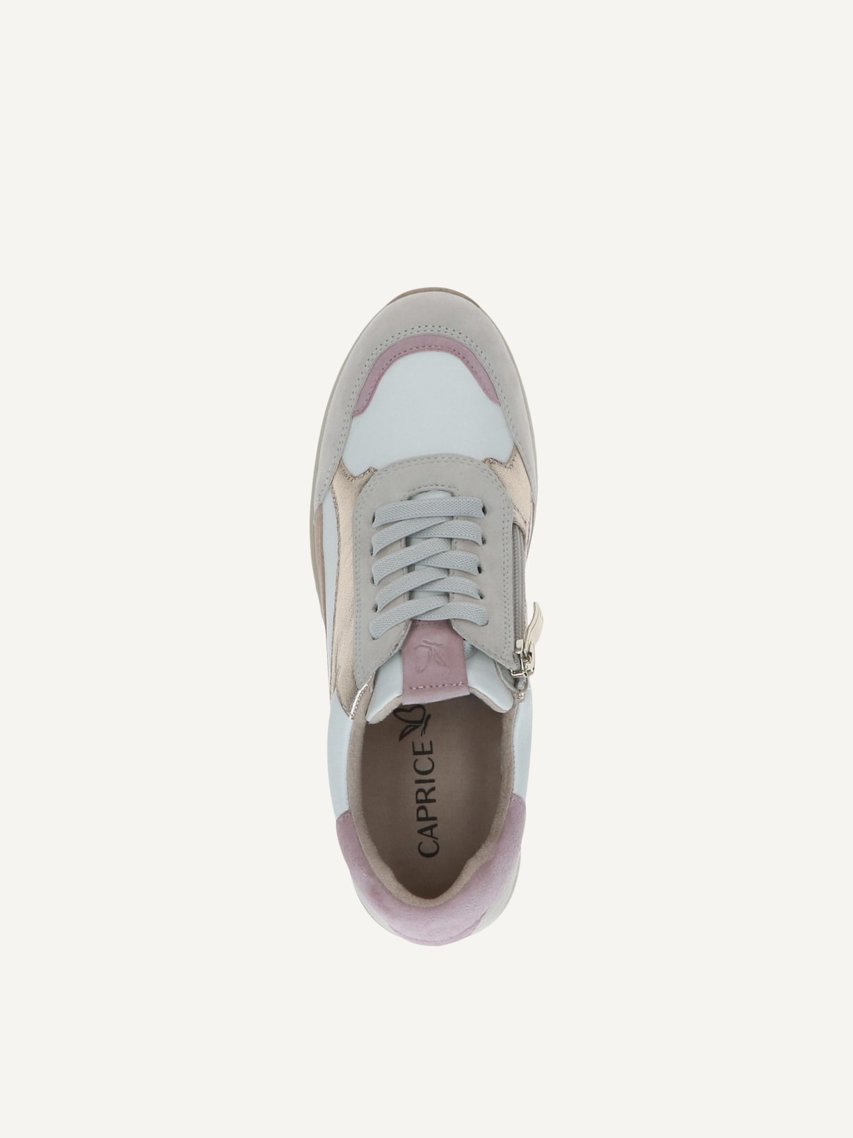 Caprice, Basket en cuir - blanc WHITE/LT GOLD, image 5 sur 6