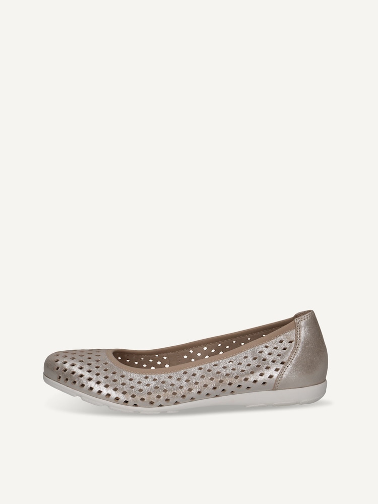 Caprice, Leather Ballerina - brown TAUPE METALLIC, image 3 of 6
