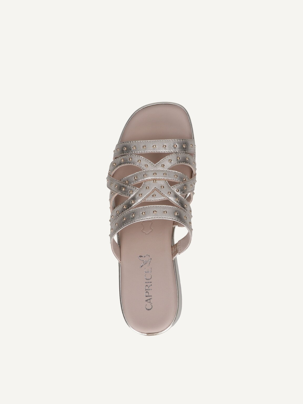 Caprice, Leather Mule - metallic LT.GOLD METAL., image 5 of 5