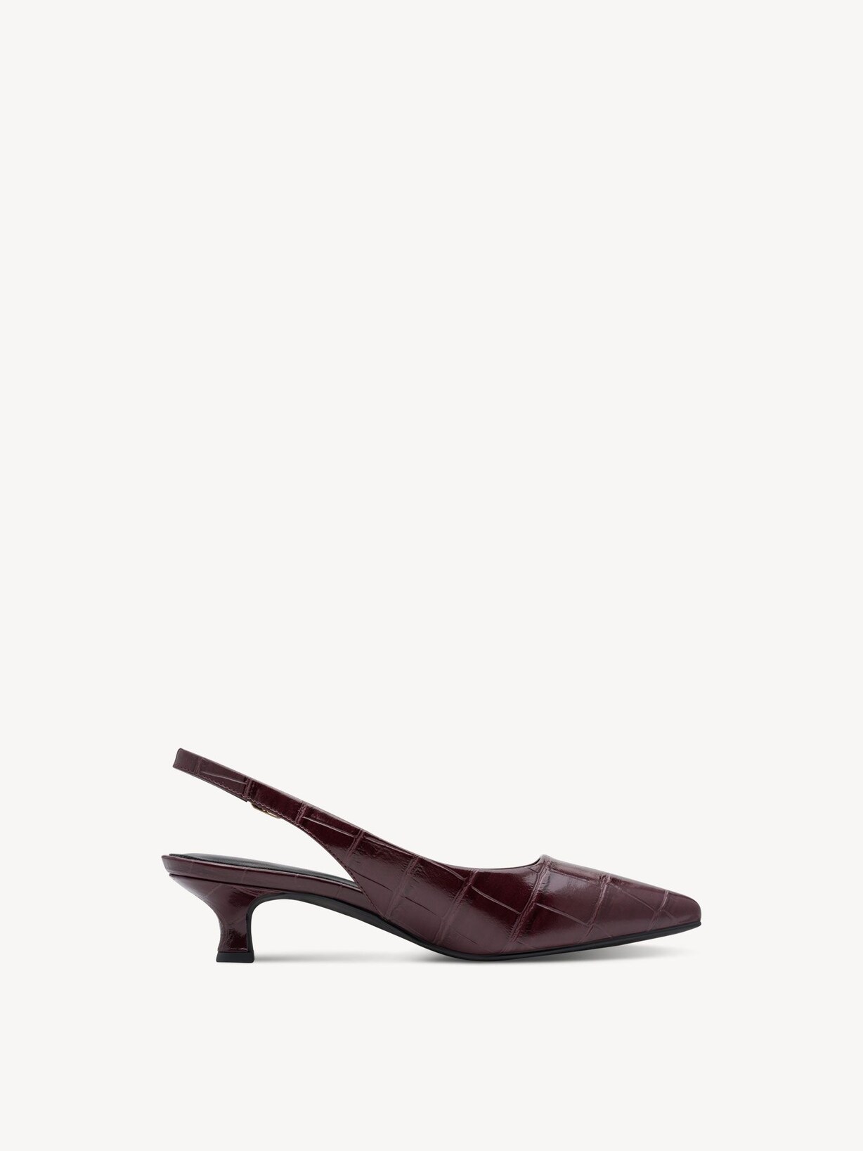Marco Tozzi, Lodičky - červená BORDEAUX CROCO, obrázek 6 z 6