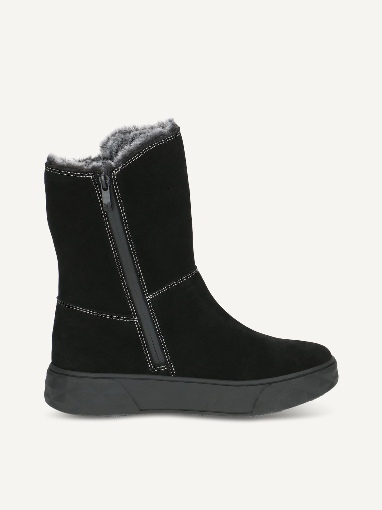 Caprice, Bottine en cuir - noir doublure chaude BLACK SUEDE, image 3 sur 5