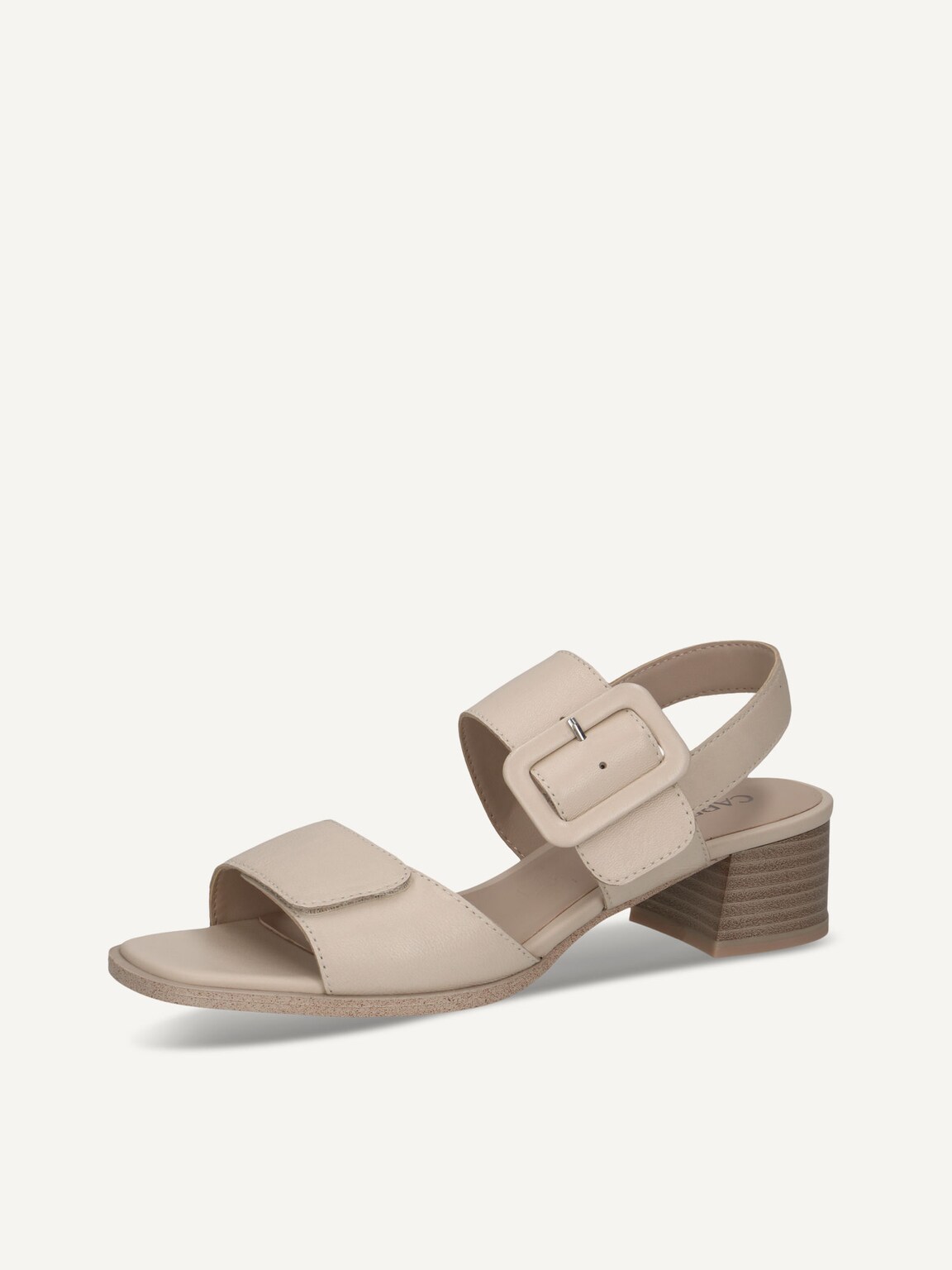 Caprice, Leather Heeled sandal - white OFFWHITE NAPPA, image 1 of 5