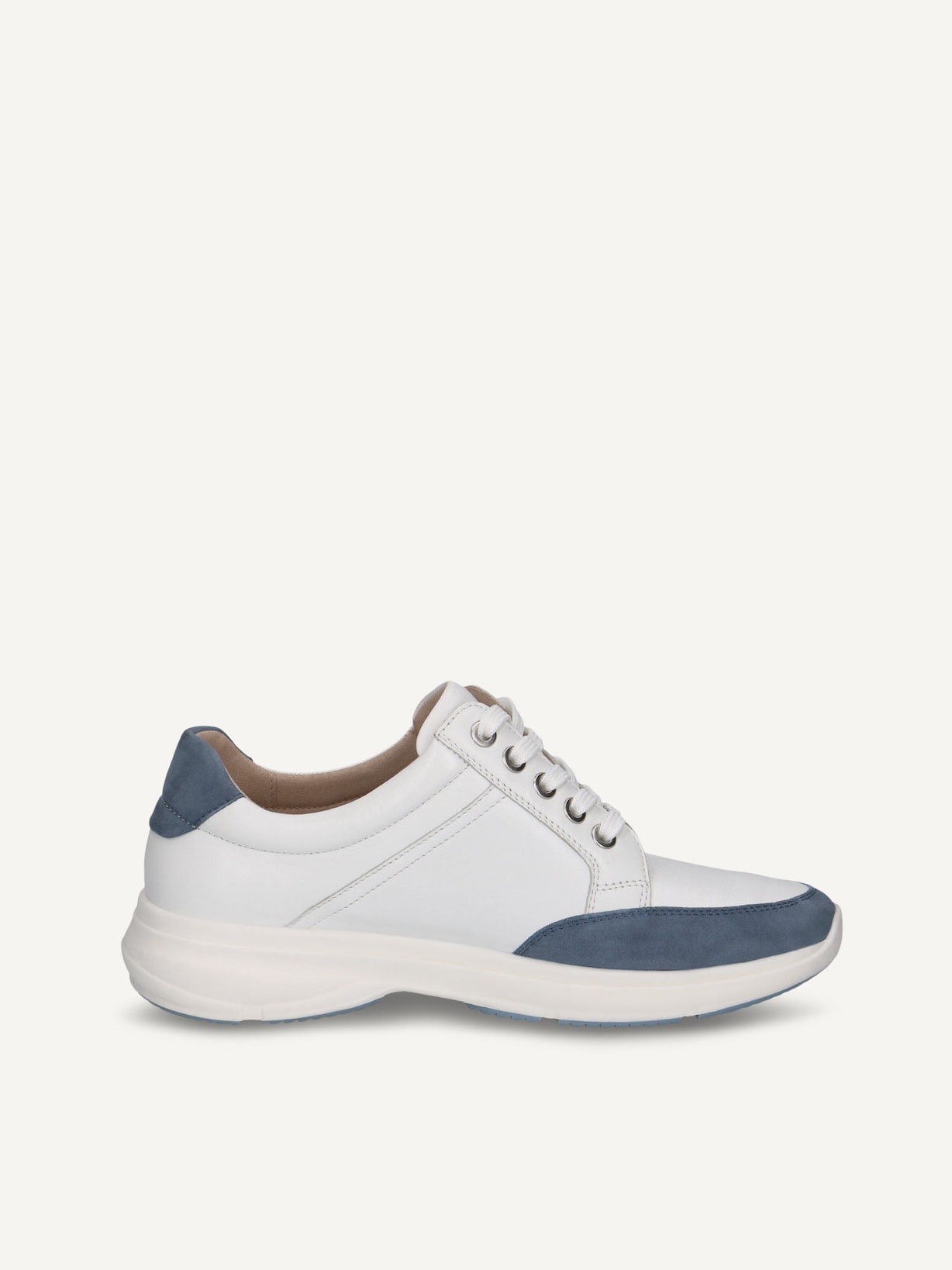 Caprice, Basket en cuir - noir WHITE/LT.BLUE, image 4 sur 6