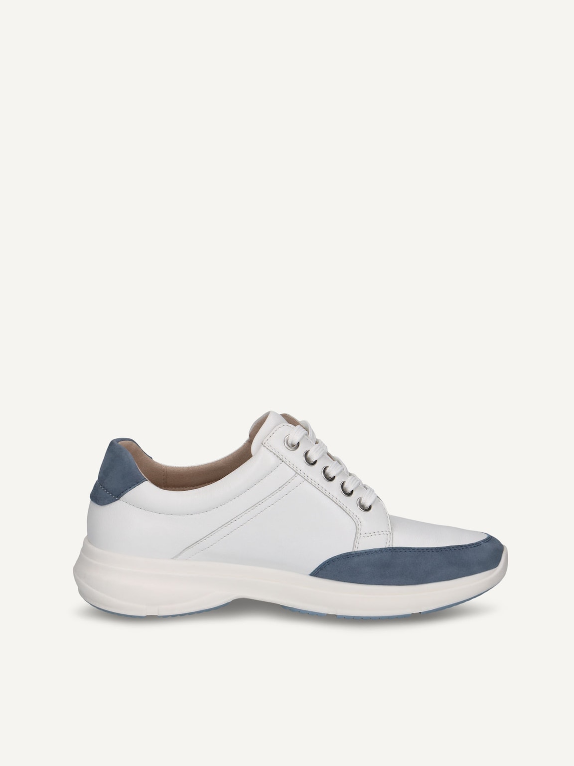 Caprice, Leather Sneaker - black WHITE/LT.BLUE, image 4 of 6
