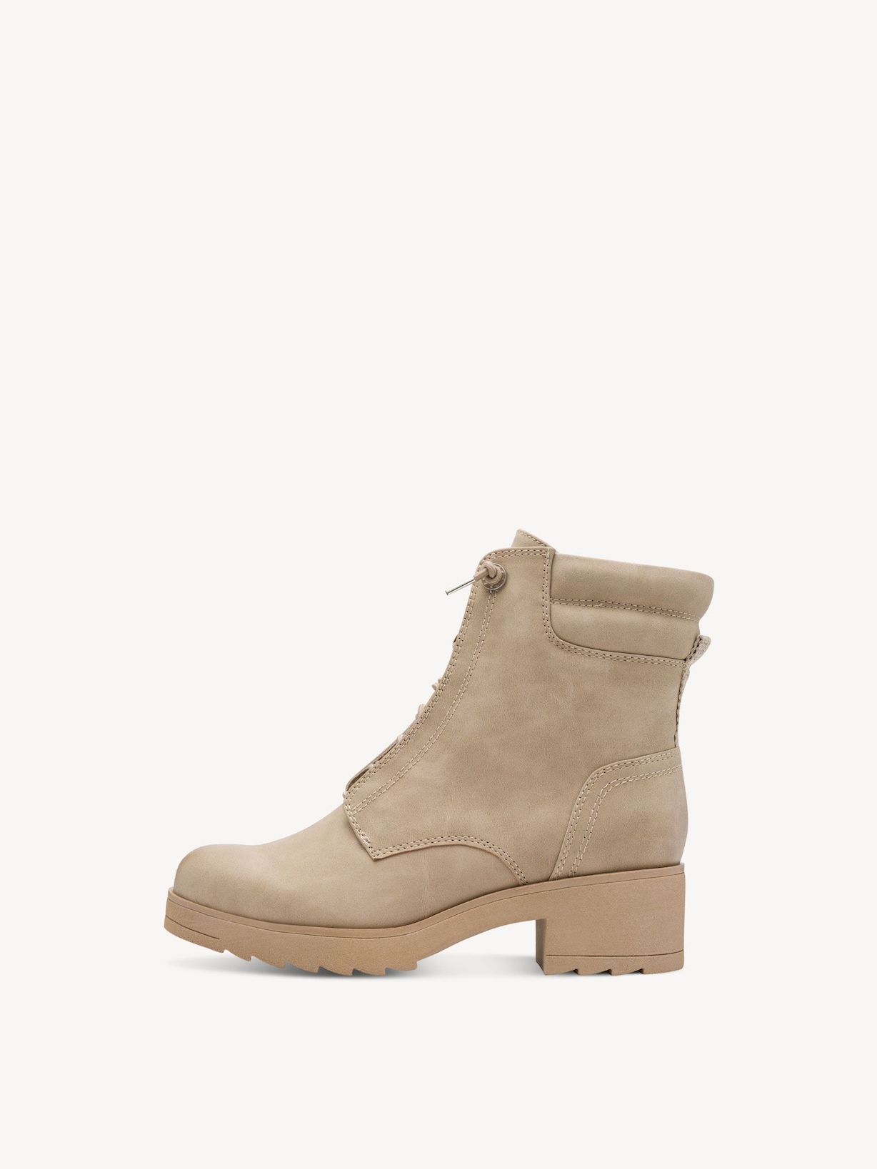 Marco Tozzi, Kotníčková obuv - béžová TAUPE NUBUCK, obrázek 3 z 7