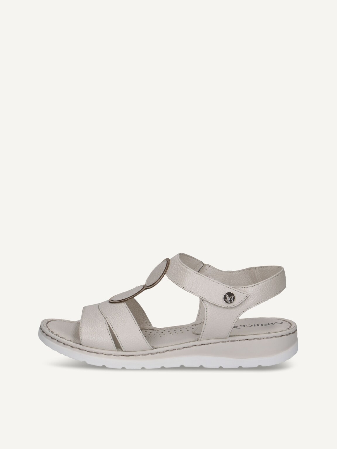 Caprice, Leather Heeled sandal - white PEARL NAPPA, image 2 of 5