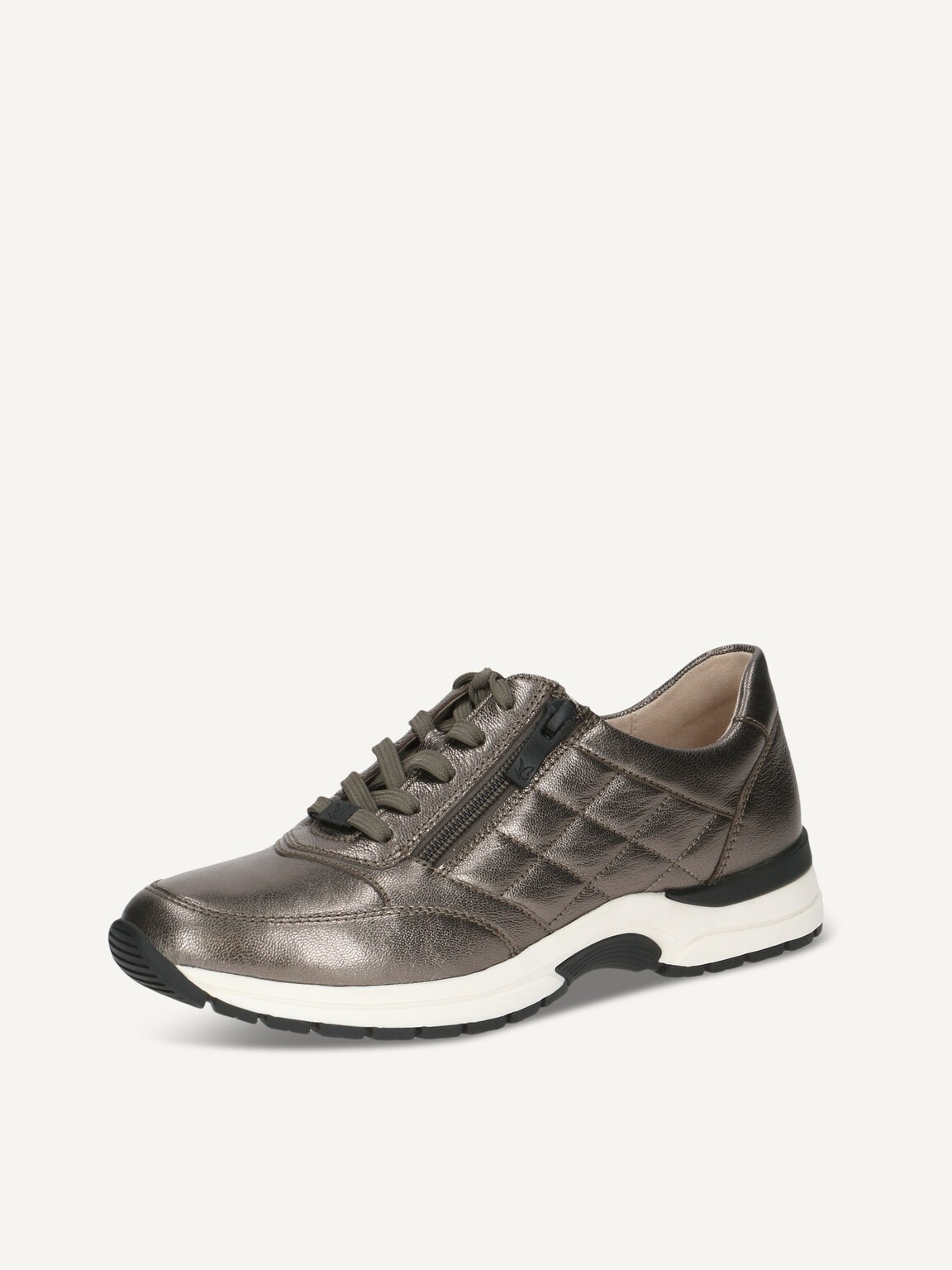 Caprice, Leather Sneaker - metallic PIOMBO METAL, image 1 of 5