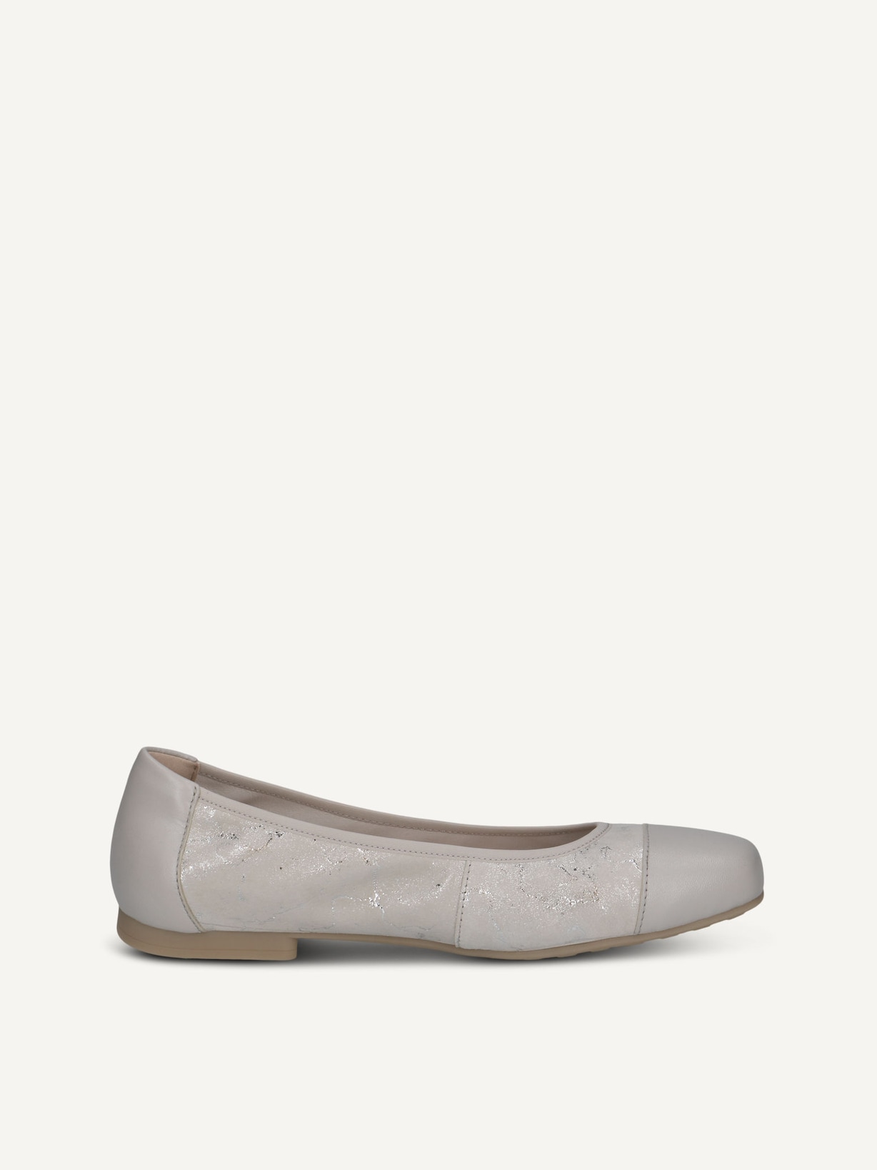 Caprice, Ballerine en cuir - blanc WHITE/LT.GREY, image 4 sur 6