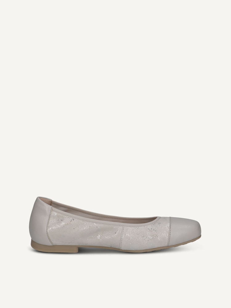 Caprice, Leather Ballerina - white WHITE/LT.GREY, image 4 of 6