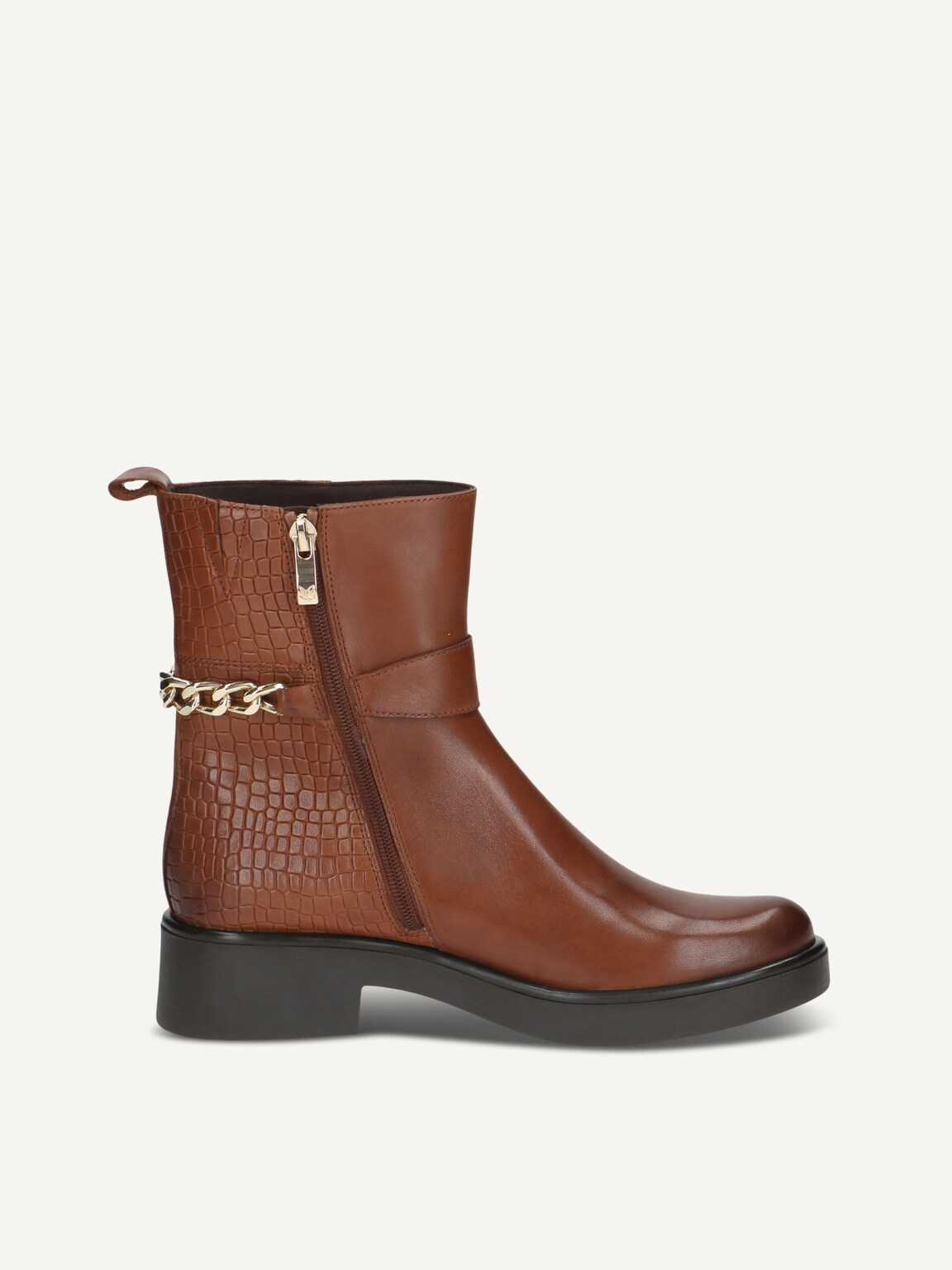 Caprice, Leather Bootie - brown COGNAC COMB, image 3 of 5