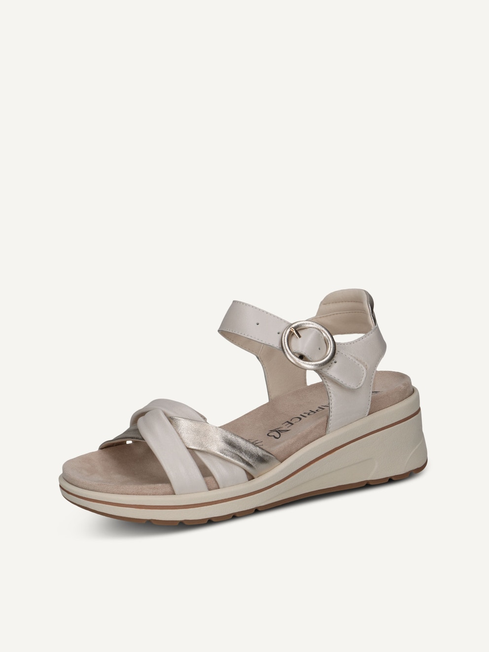 Caprice, Leather Heeled sandal - white OFFW PERL COM, image 1 of 6