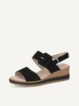 Selected, Caprice, Leather Heeled sandal - black BLACK NUBUC