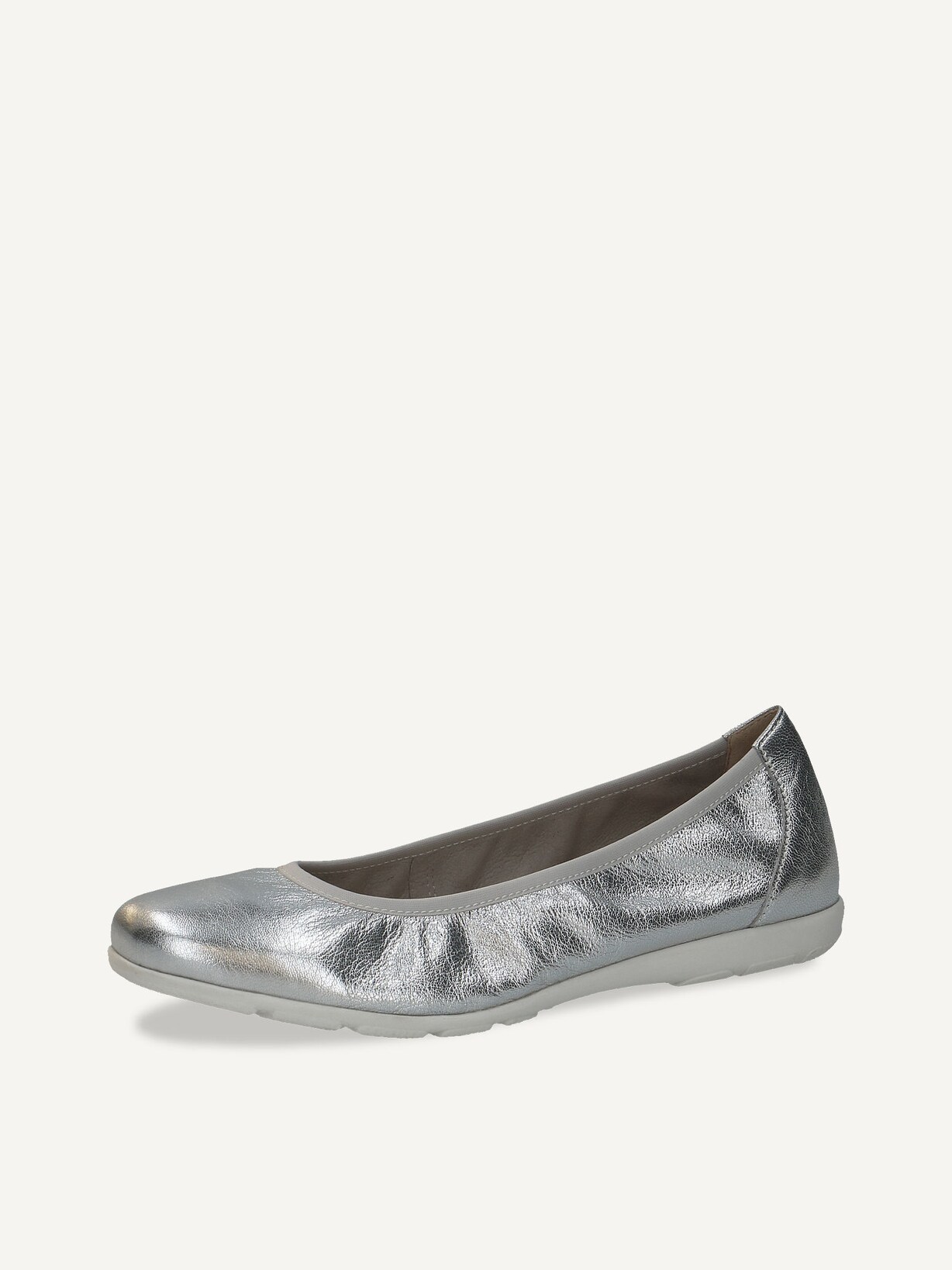 Caprice, Ballerine en cuir - métallique SILVER METAL., image 2 sur 5