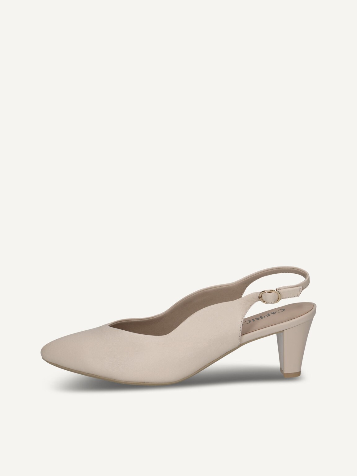 Caprice, Leather sling pumps - beige CREAM PERLATO, image 2 of 5