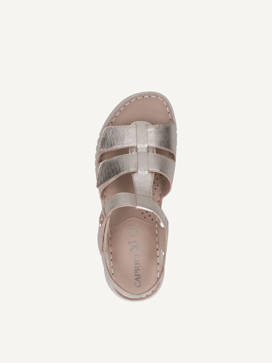 Caprice, Leather Heeled sandal - metallic PLATIN METAL., image 5 of 5