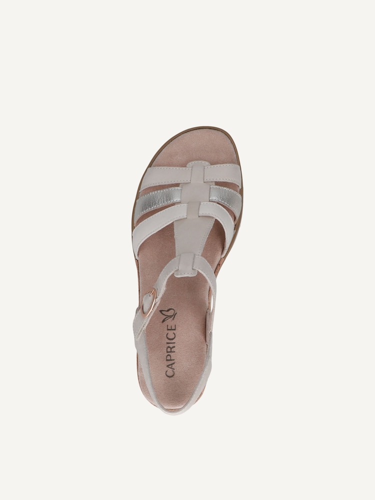 Caprice, Leather Heeled sandal - white SNOW COMB, image 6 of 6