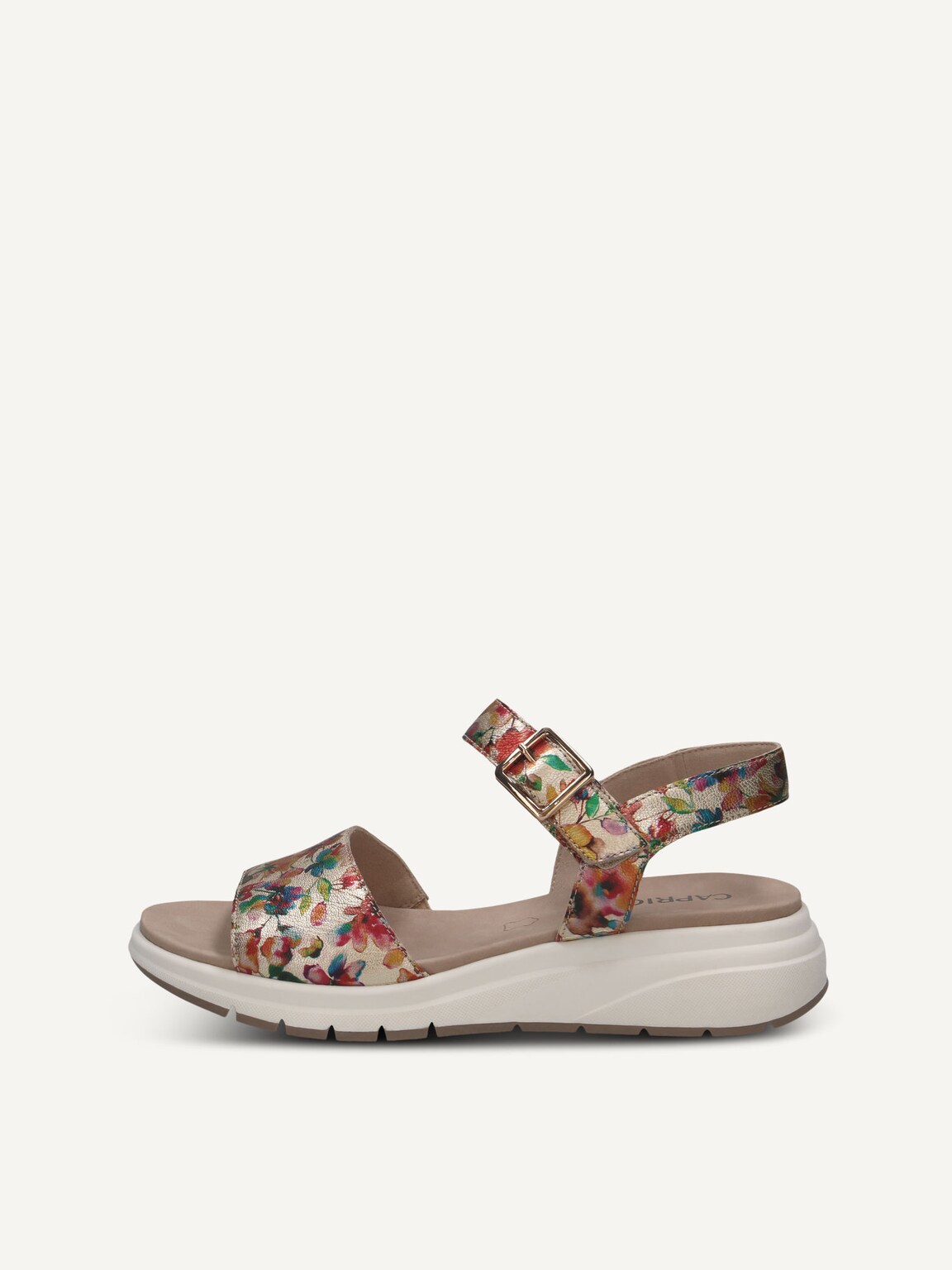Caprice, Leather Sandal - metallic FLOWER METAL., image 2 of 5
