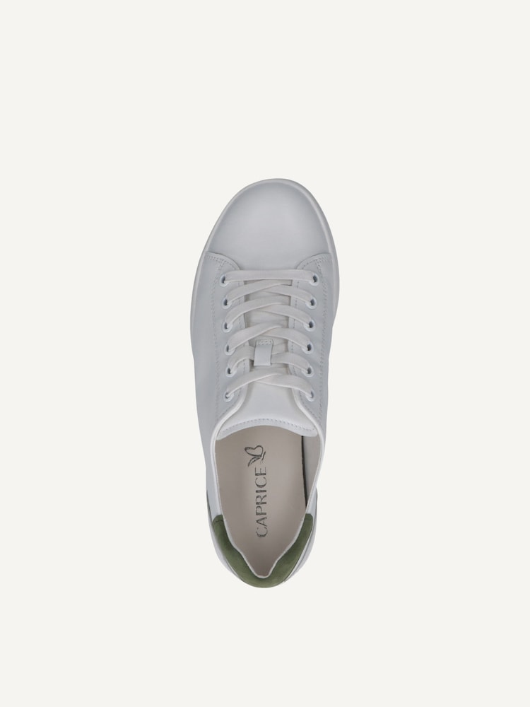 Caprice, Basket en cuir - blanc WHITE/GREEN, image 4 sur 5