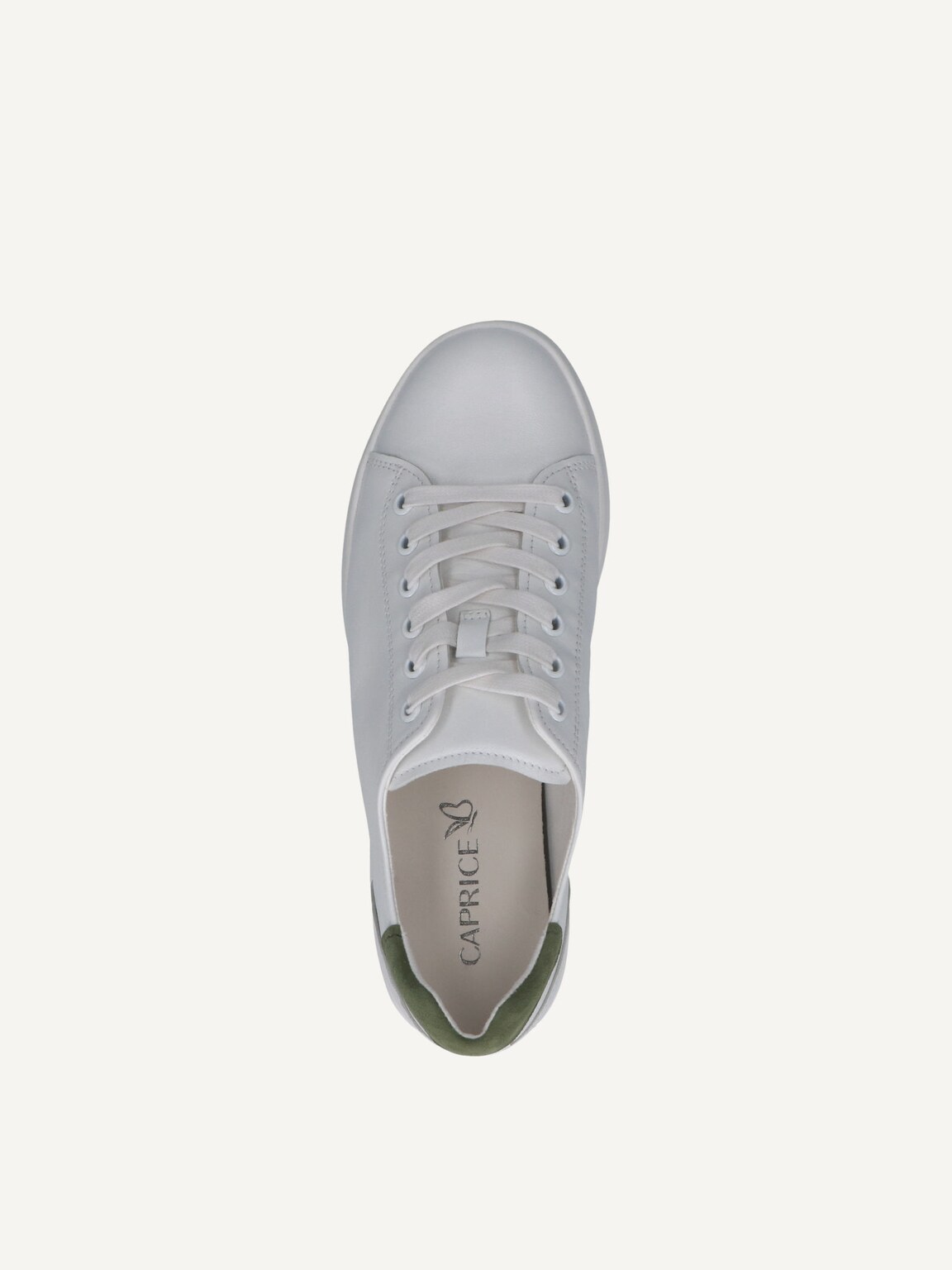 Caprice, Leather Sneaker - white WHITE/GREEN, image 5 of 5