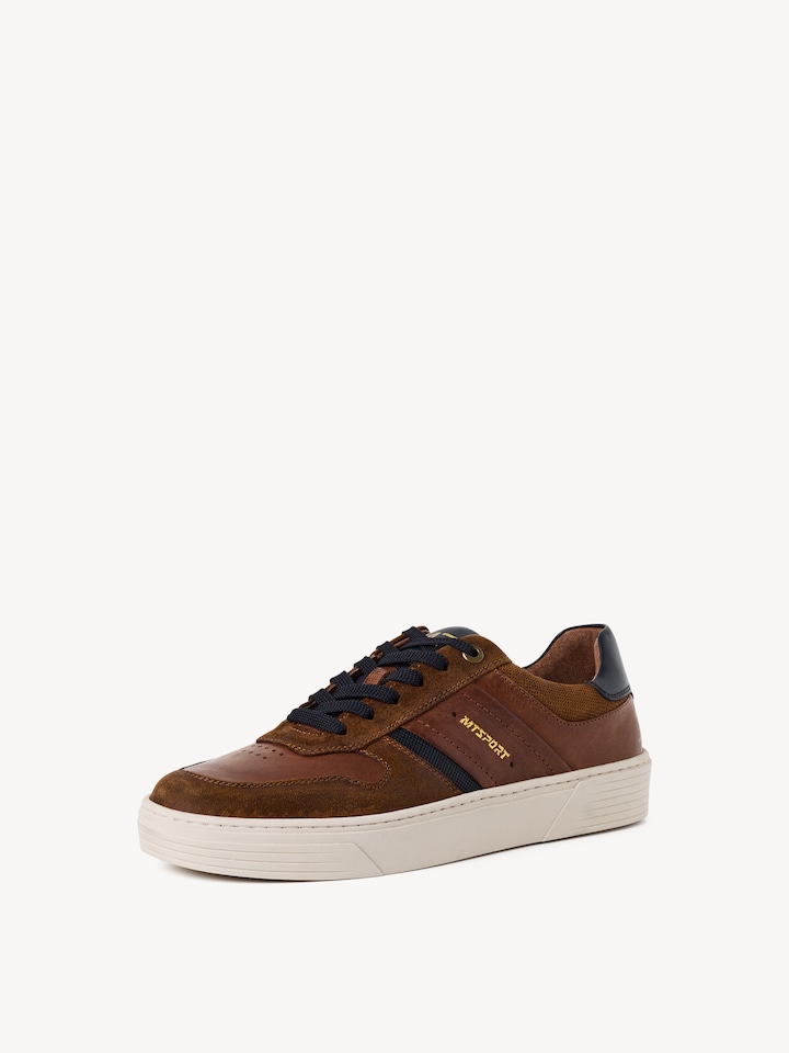 Marco Tozzi, Ledersneaker - braun COGNAC