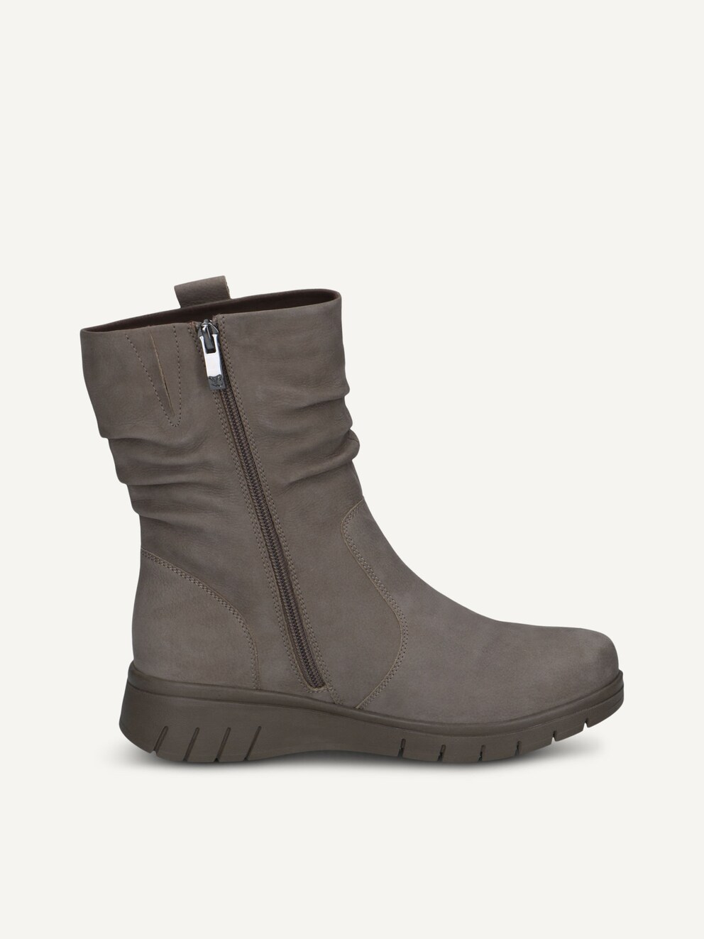 Caprice, Leather Bootie - beige warm lining TAUPE NUBUC, image 4 of 6