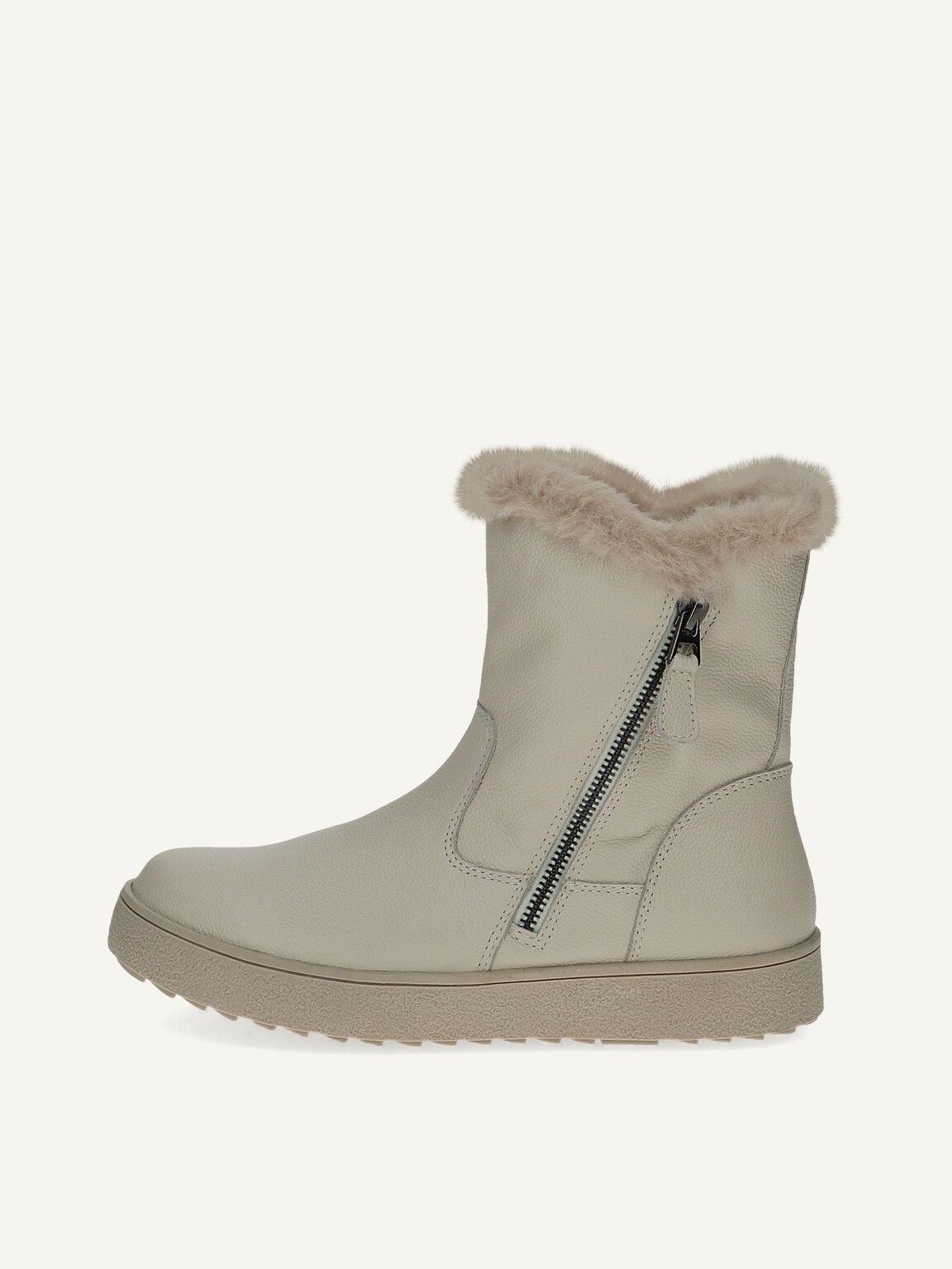Caprice, Leather Bootie - beige warm lining CREAM NAPPA, image 3 of 6