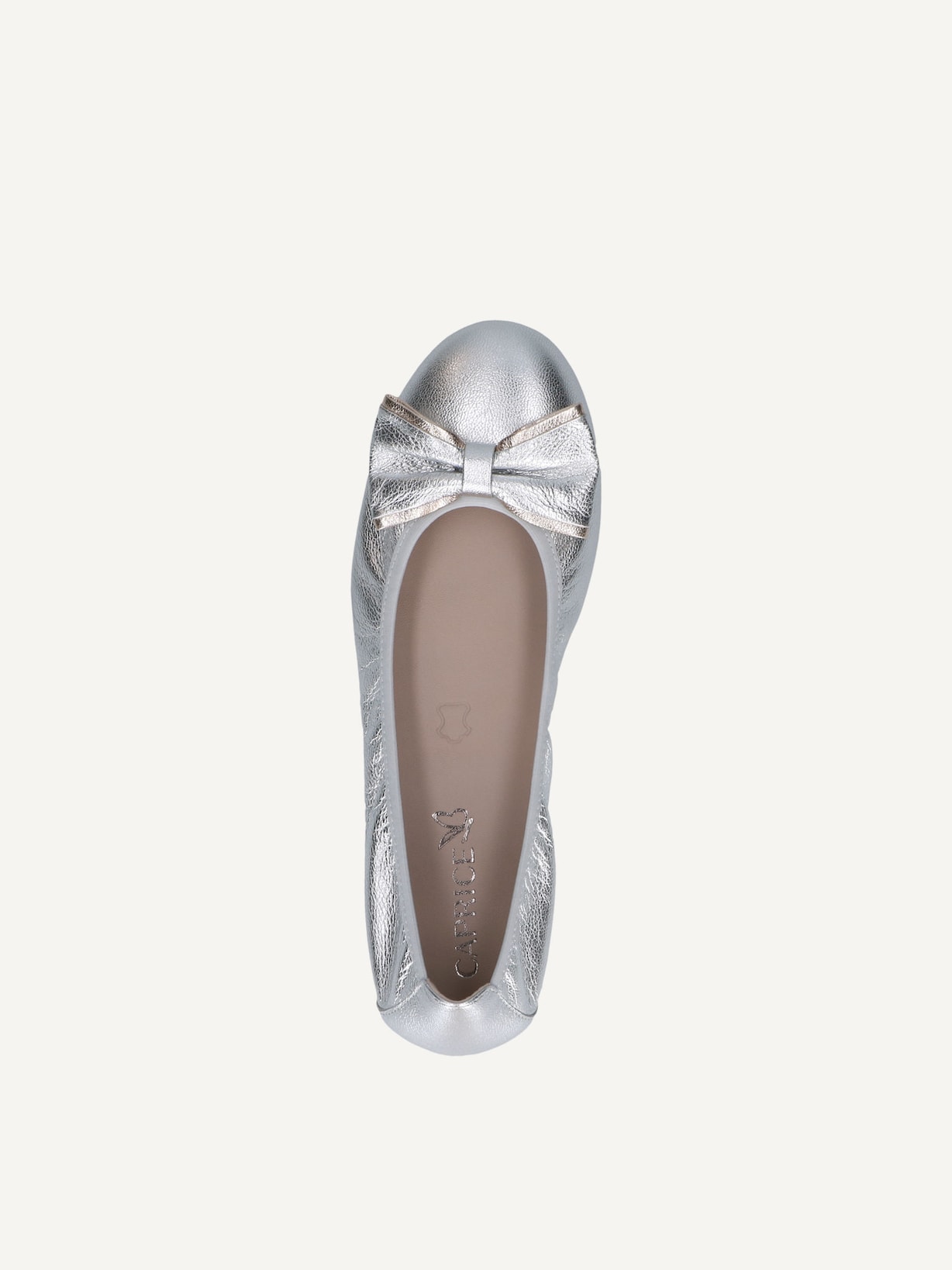 Caprice, Ballerine en cuir - métallique SILVER METAL., image 4 sur 5