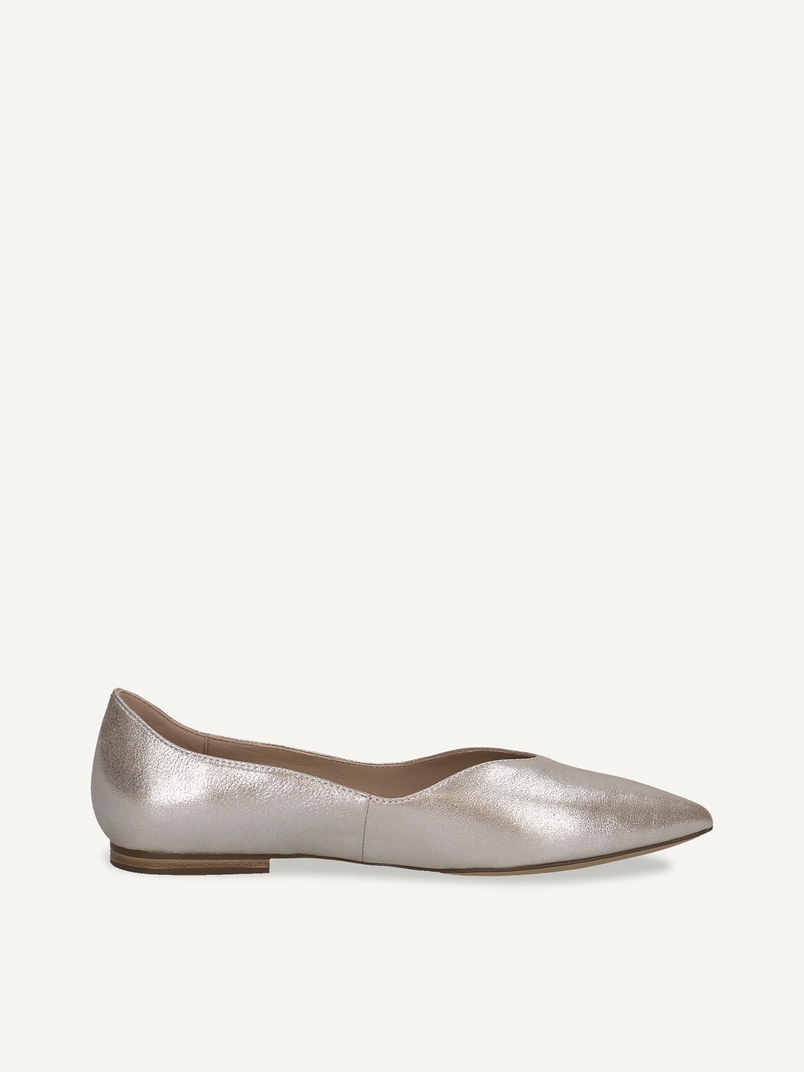 Caprice, Leather Ballerina - brown TAUPE METALLIC, image 3 of 5