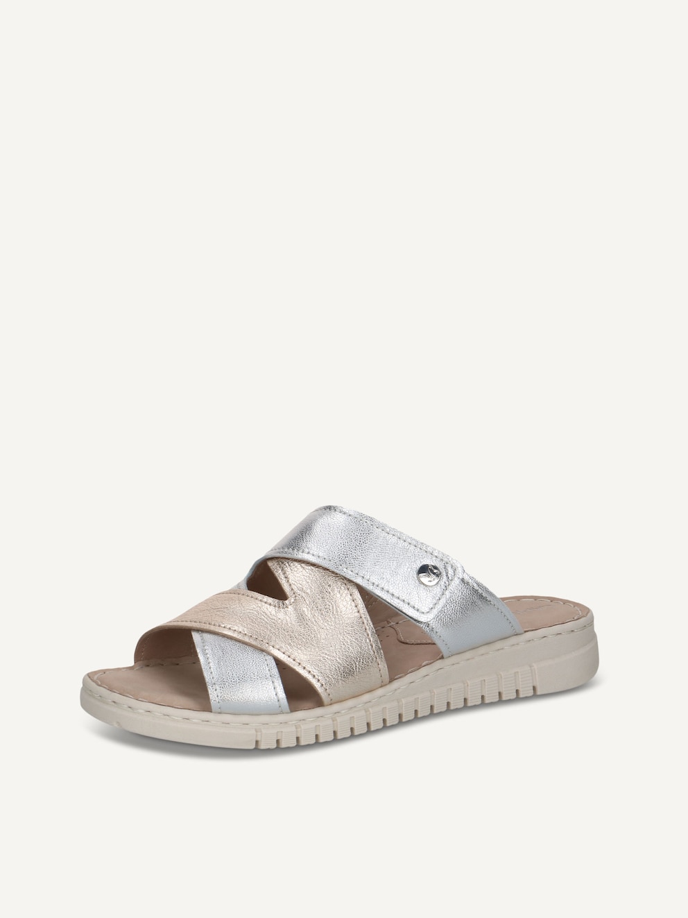 Caprice, Leather Mule - metallic PLATIN.MET.CO, image 1 of 6