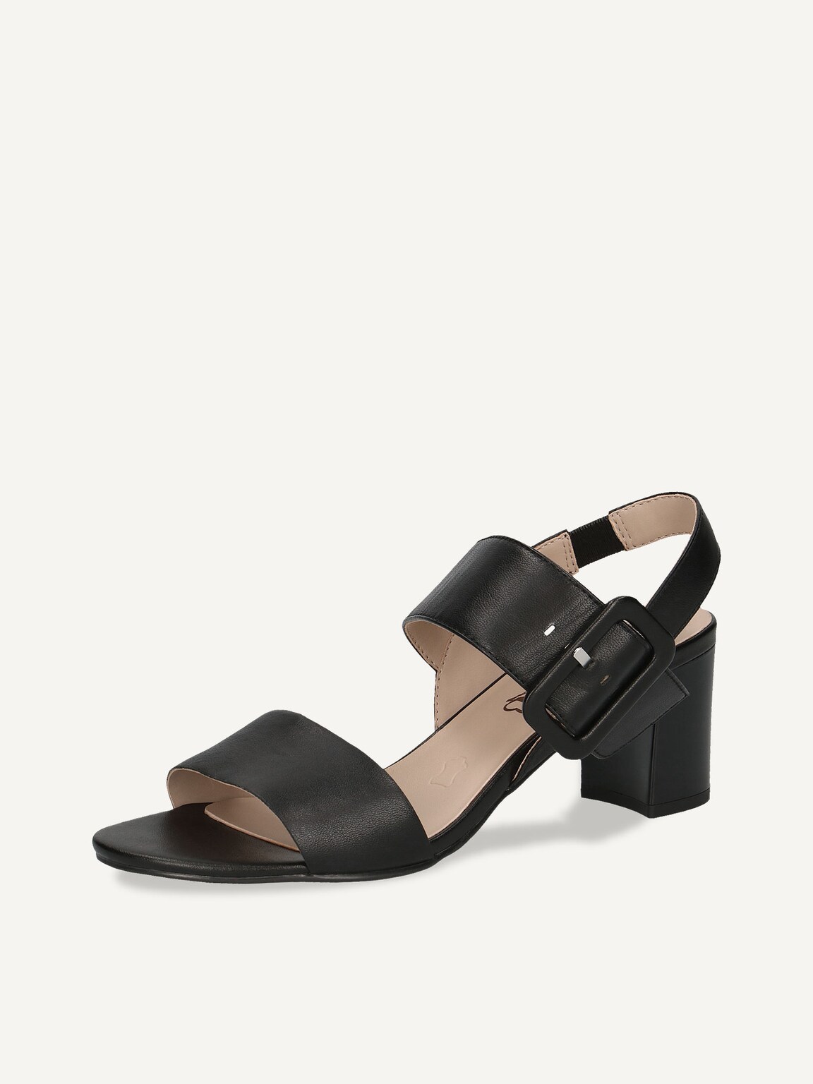 Caprice, Leather Heeled sandal - black BLACK NAPPA, image 1 of 5