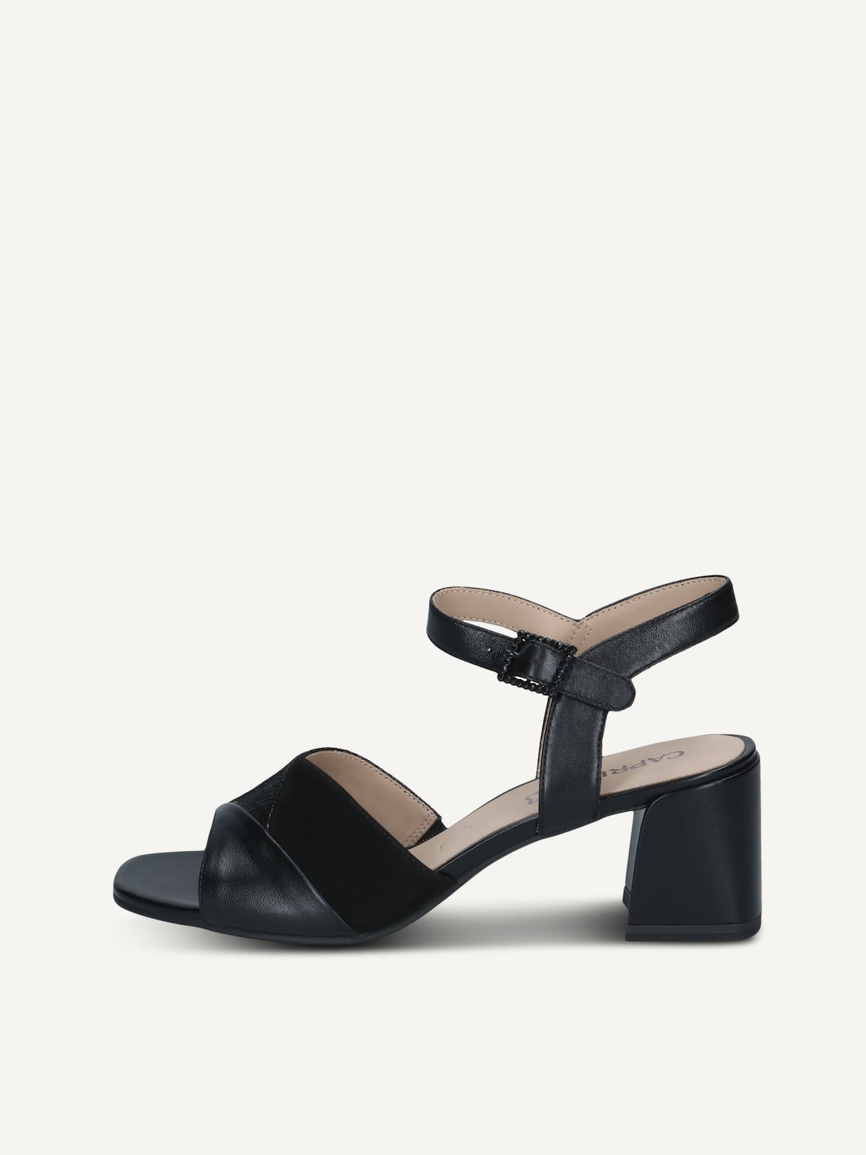 Caprice, Sandale à talon en cuir - noir BLACK COMB, image 1 sur 5