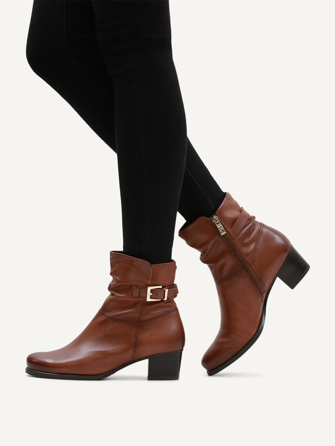 Caprice, Leather Bootie - brown COGNAC NAPPA, image 2 of 6