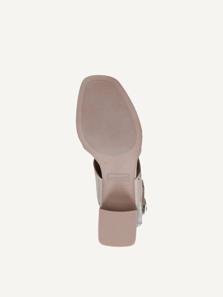 Caprice, Sandale à talon en cuir - blanc OFFWHITE NAPPA, image 5 sur 5