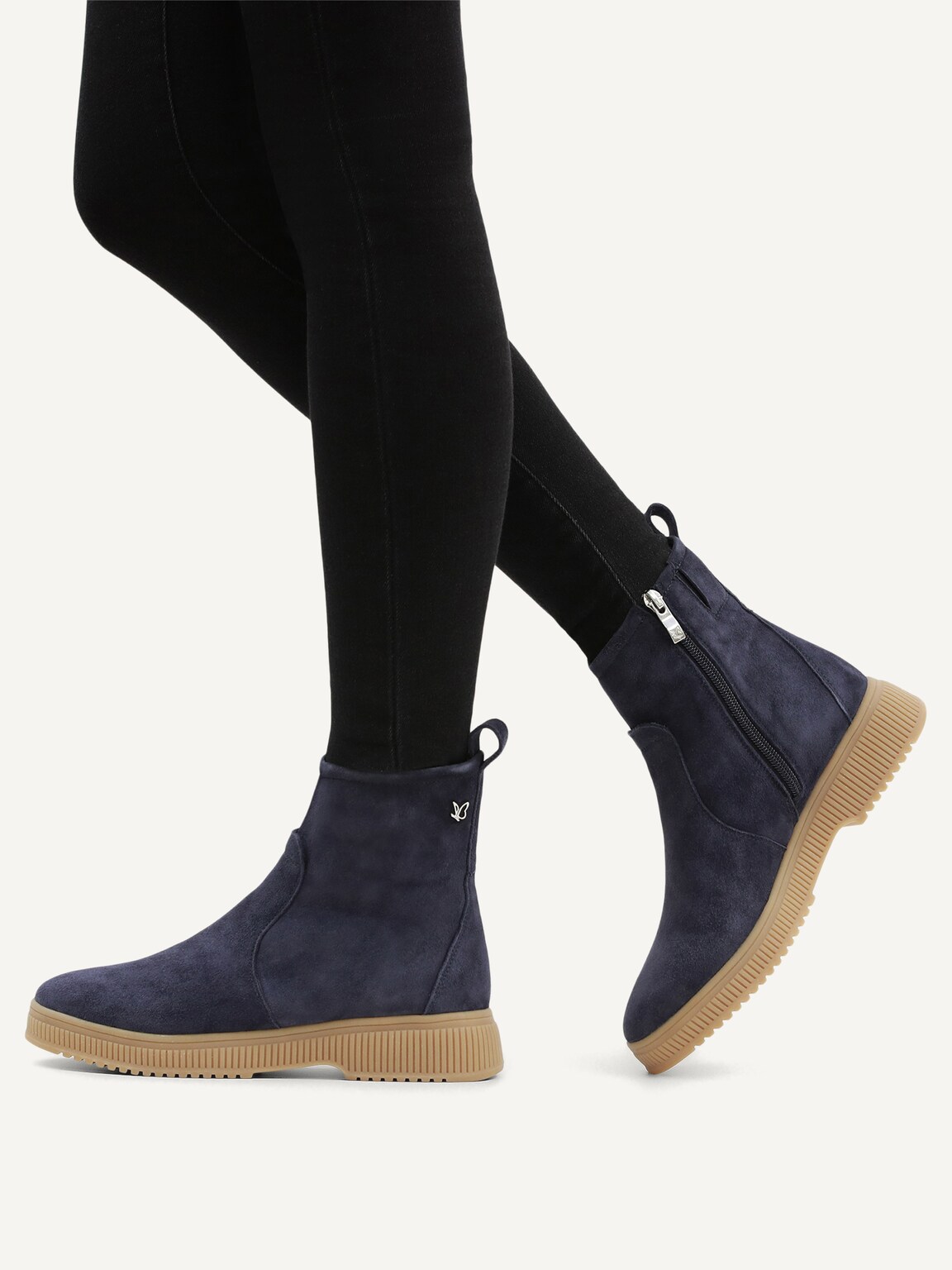 Caprice, Leather Bootie - blue warm lining OCEAN SUEDE, image 2 of 6