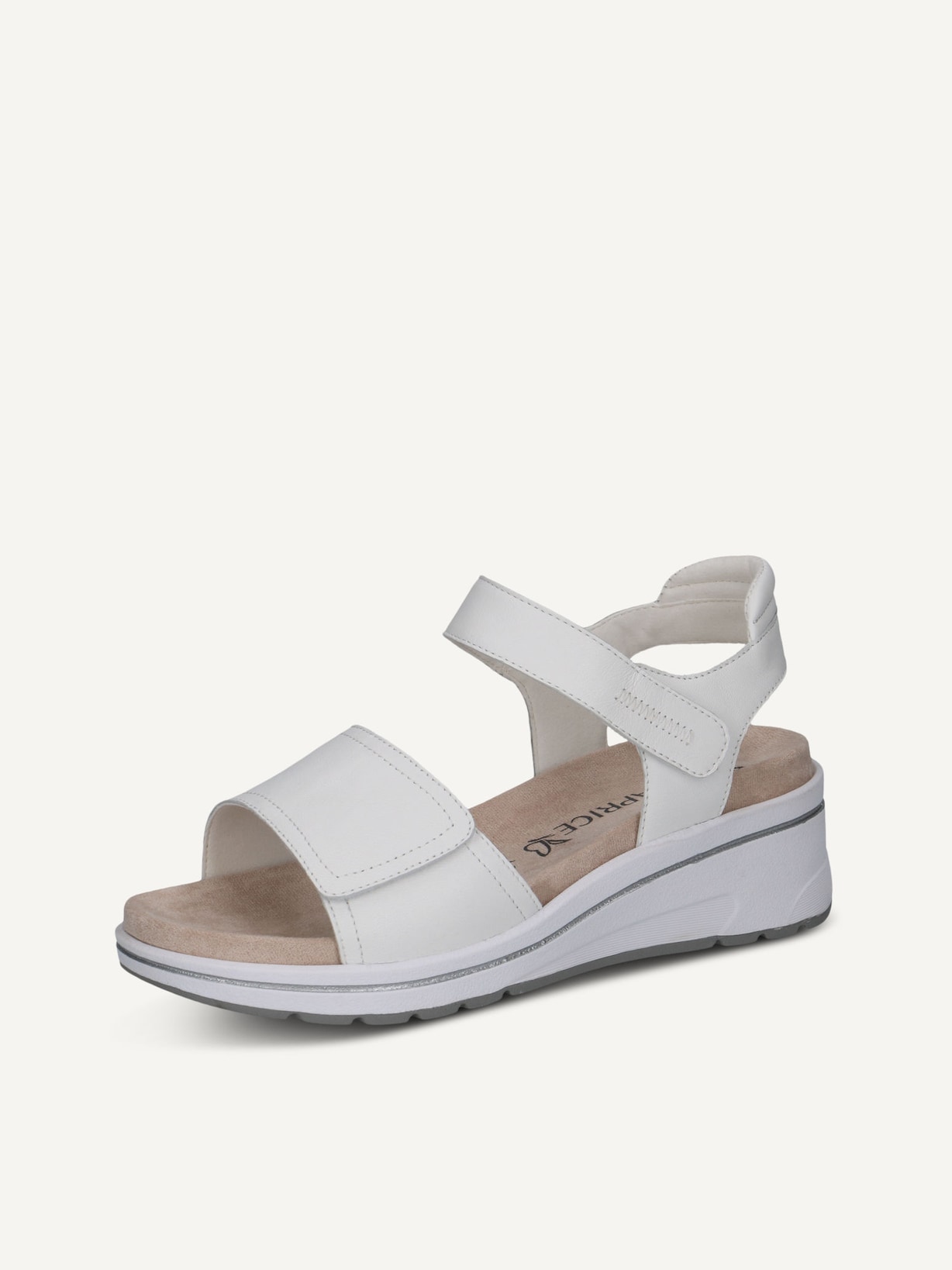 Caprice, Sandale à talon en cuir - blanc WHITE NAPPA, image 2 sur 5