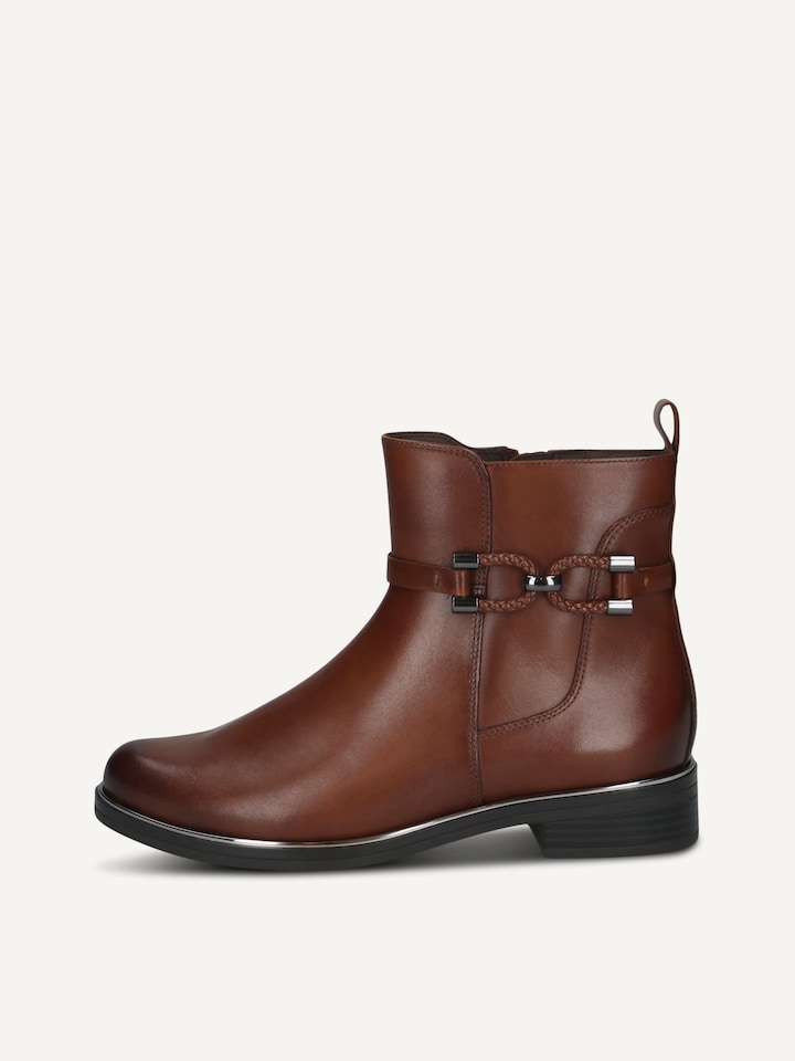 Caprice, Lederstiefelette - braun COGNAC NAPPA