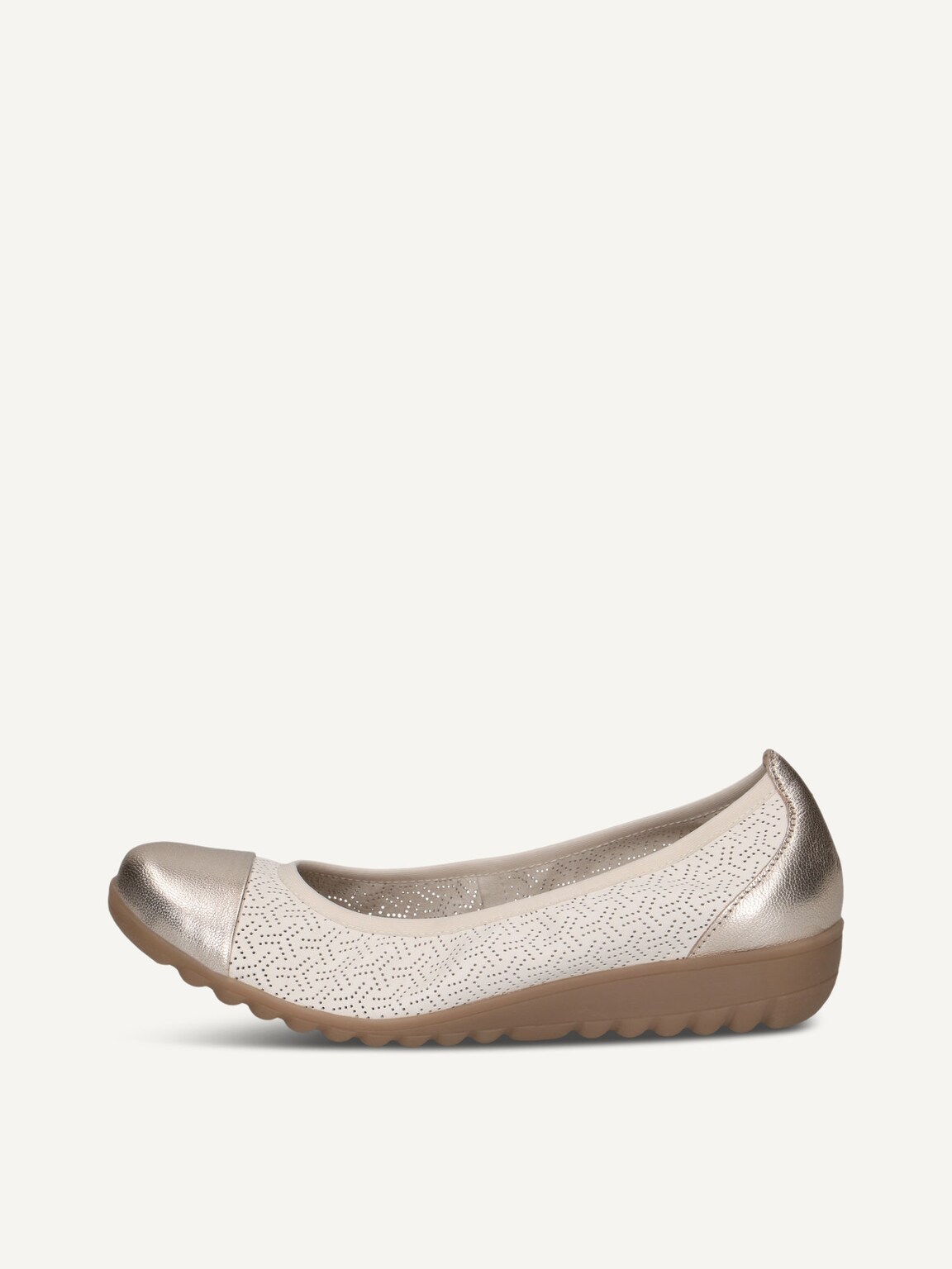Caprice, Leather Ballerina - yellow VANILLA COMB, image 2 of 5