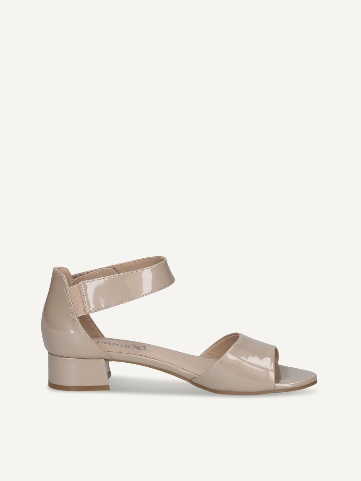 Caprice, Leather Heeled sandal - beige BEIGE PATENT, image 3 of 5