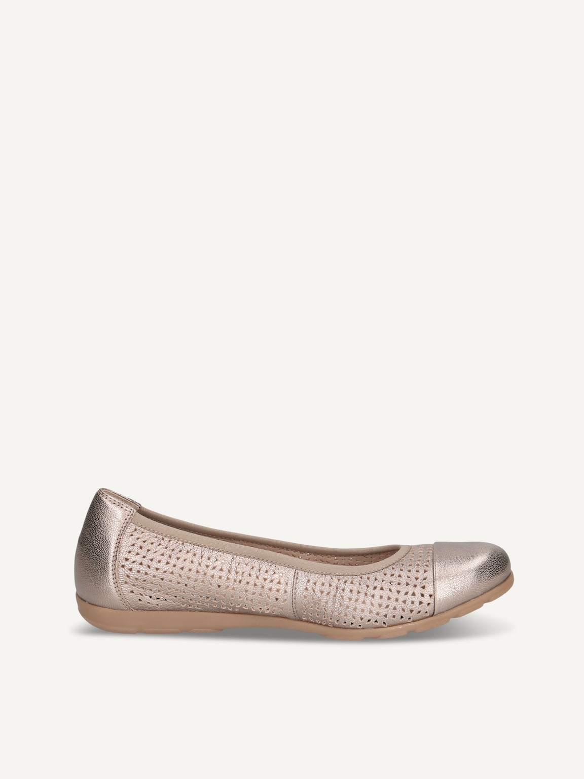 Caprice, Leather Ballerina - brown TAUPE METALLIC, image 4 of 6