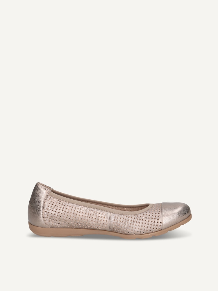 Caprice, Leather Ballerina - brown TAUPE METALLIC, image 4 of 6