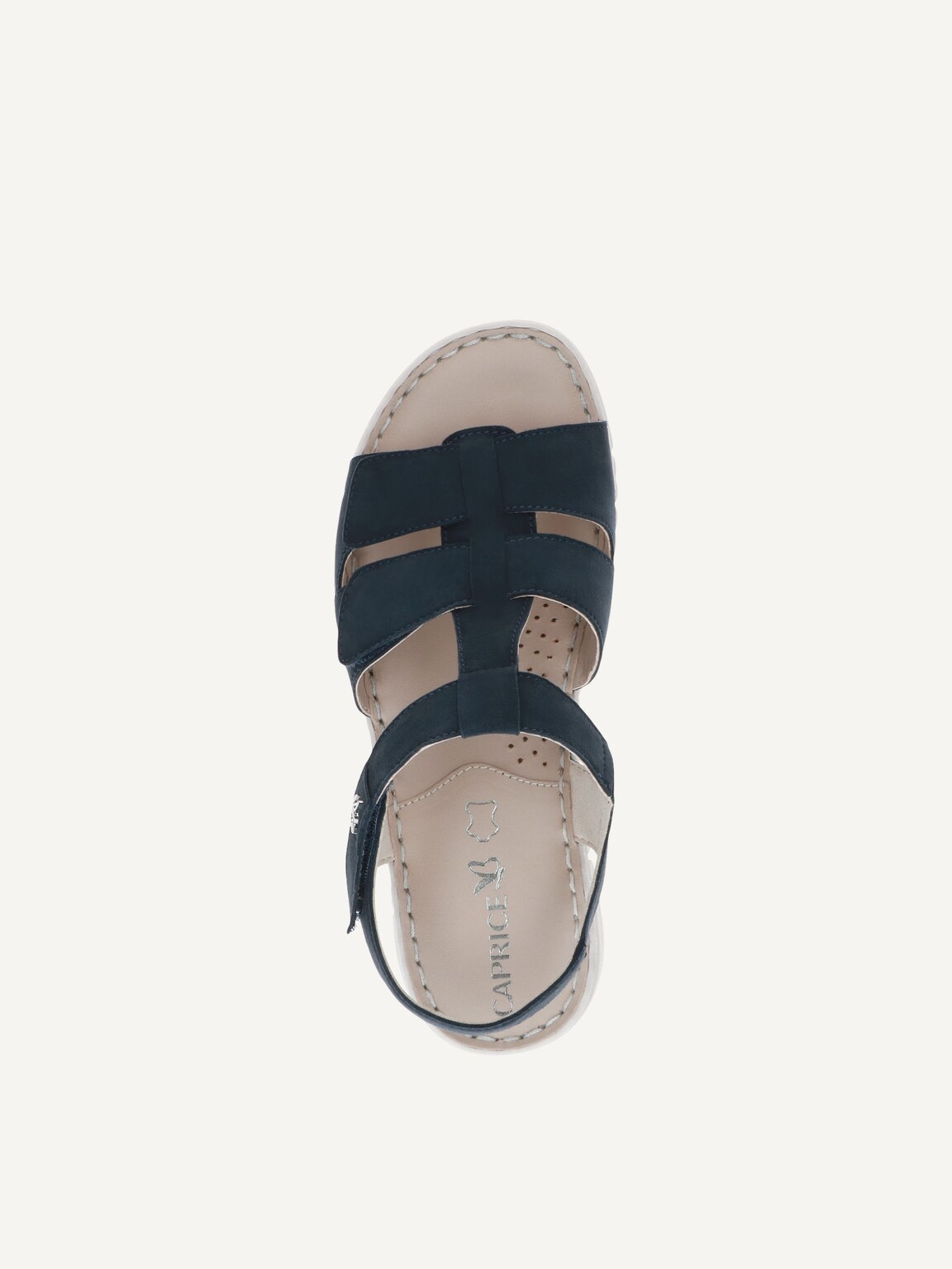 Caprice, Leather Heeled sandal - blue OCEAN SUEDE, image 5 of 5