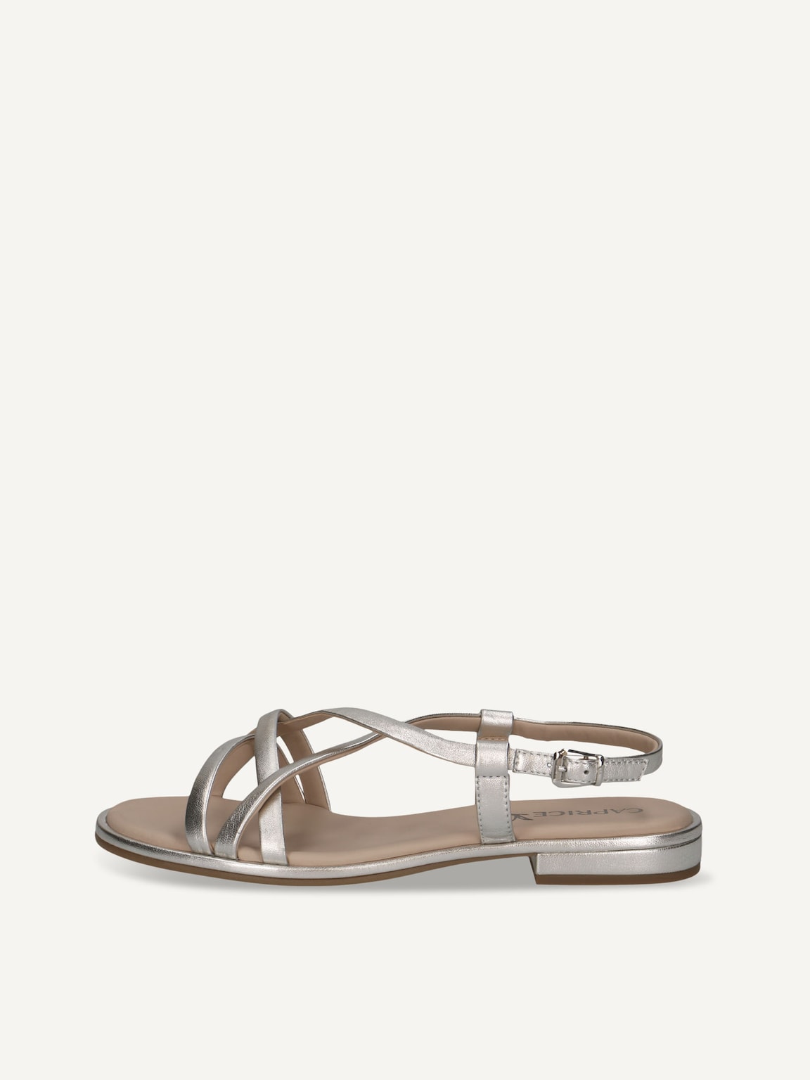 Caprice, Leather Sandal - metallic PEARL METALLIC, image 3 of 6