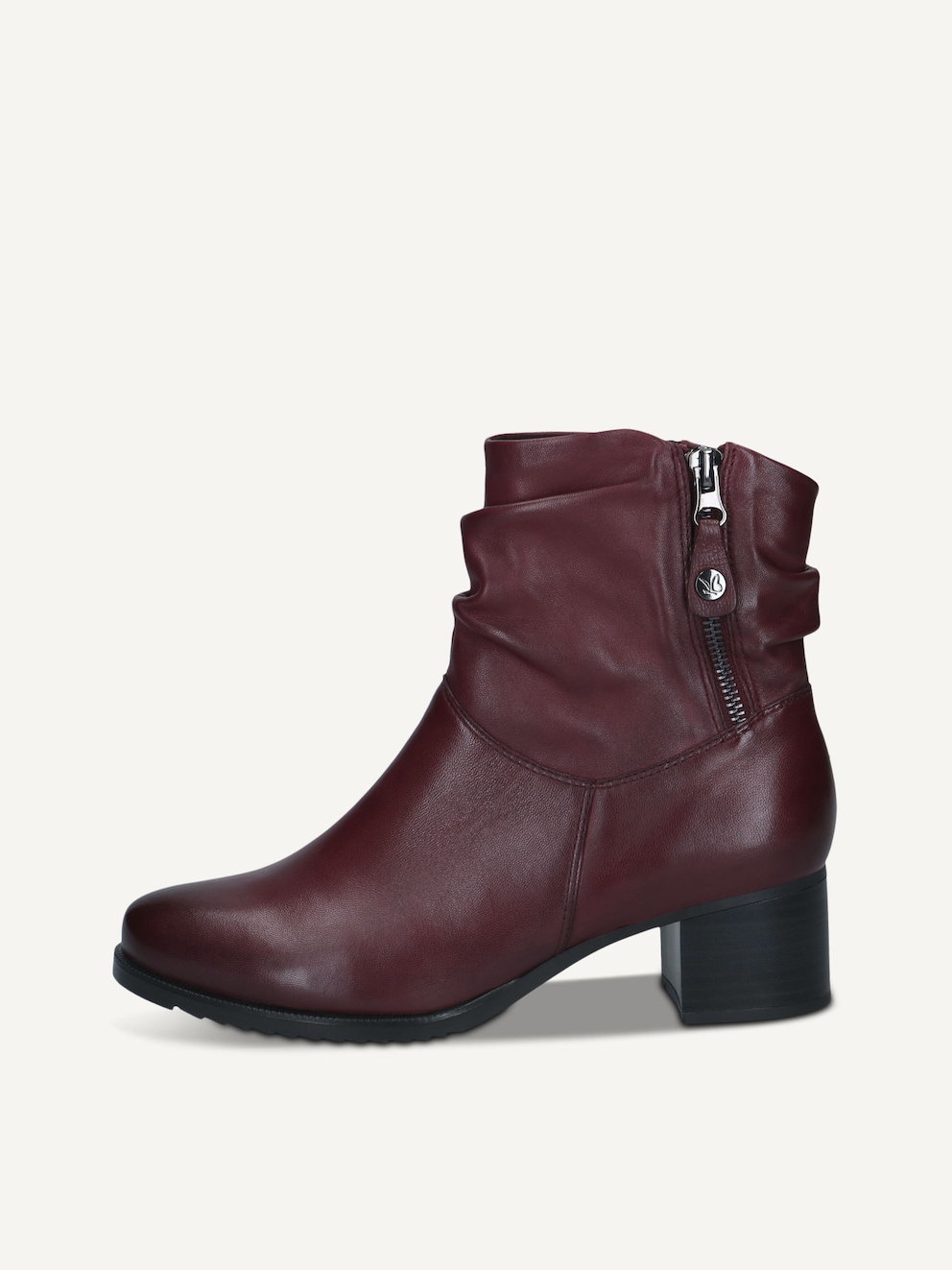 Caprice, Leather Bootie - red BORDEAUX NAPPA, image 1 of 6