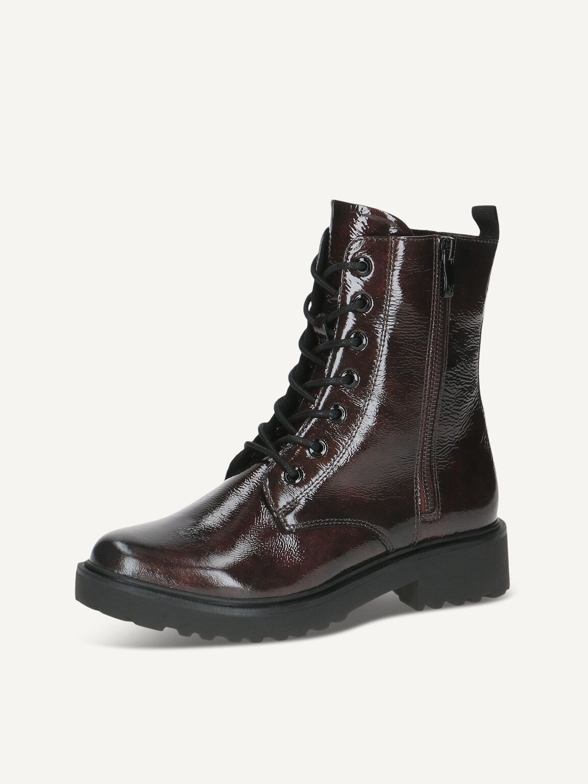 Caprice, Leather Bootie - red BORD. NAPLAK, image 1 of 5