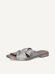 Not selected, Caprice, Leather Mule - metallic SILVER METAL.