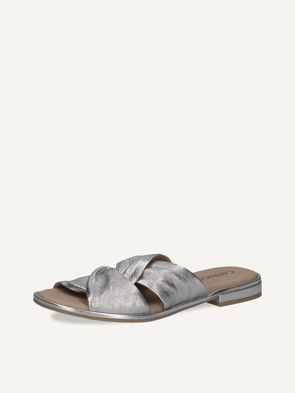 Caprice, Leather Mule - metallic SILVER METAL., image 1 of 6