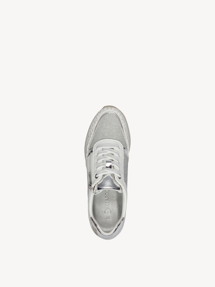 Marco Tozzi, Sneaker - bianco WHITE/SILVER, immagine 3 di 6