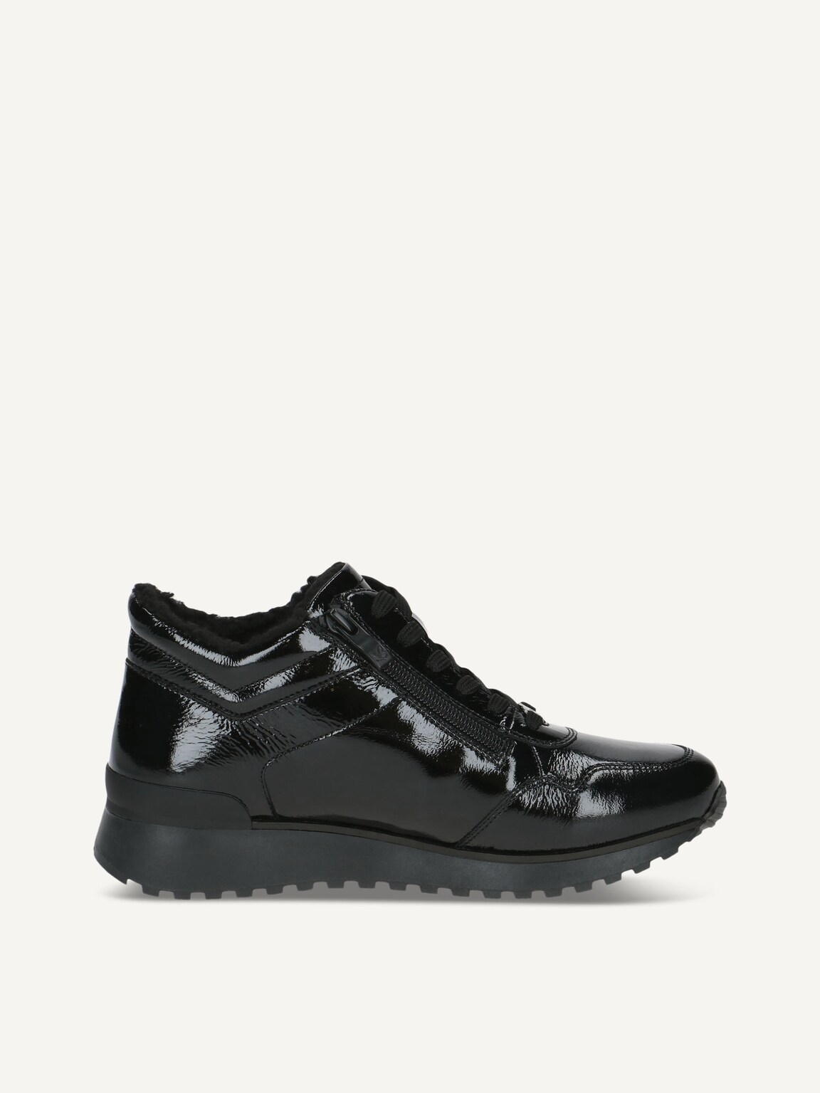 Caprice, Leather Sneaker - black warm lining BLACK NAPLAK, image 3 of 5