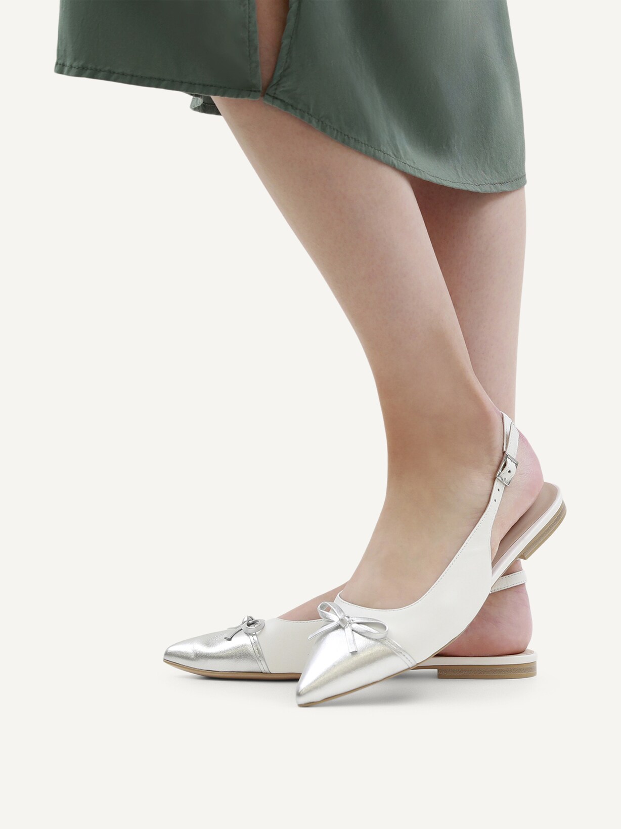 Caprice, Ballerine - blanc WHITE/SILVER, image 2 sur 6